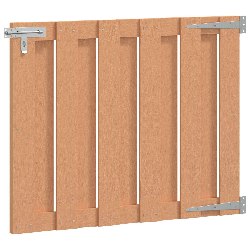 Brama ogrodowa 100 x 80 cm WPC i aluminium brązowy