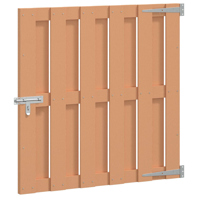 Brama ogrodowa 100 x 100 cm WPC i aluminium brązowy
