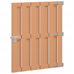 Brama ogrodowa 100 x 112 cm WPC i aluminium brązowy