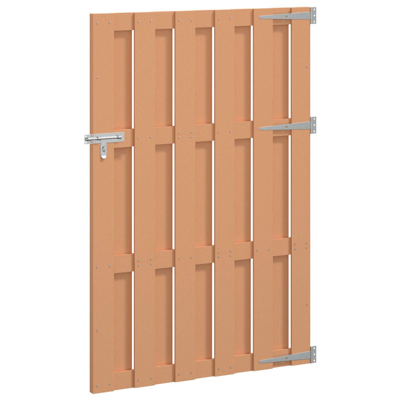 Brama ogrodowa 100 x 150 cm WPC i aluminium brązowy