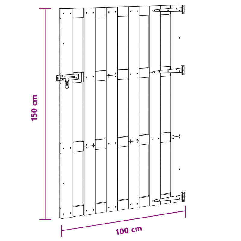 Brama ogrodowa 100 x 150 cm WPC i aluminium brązowy