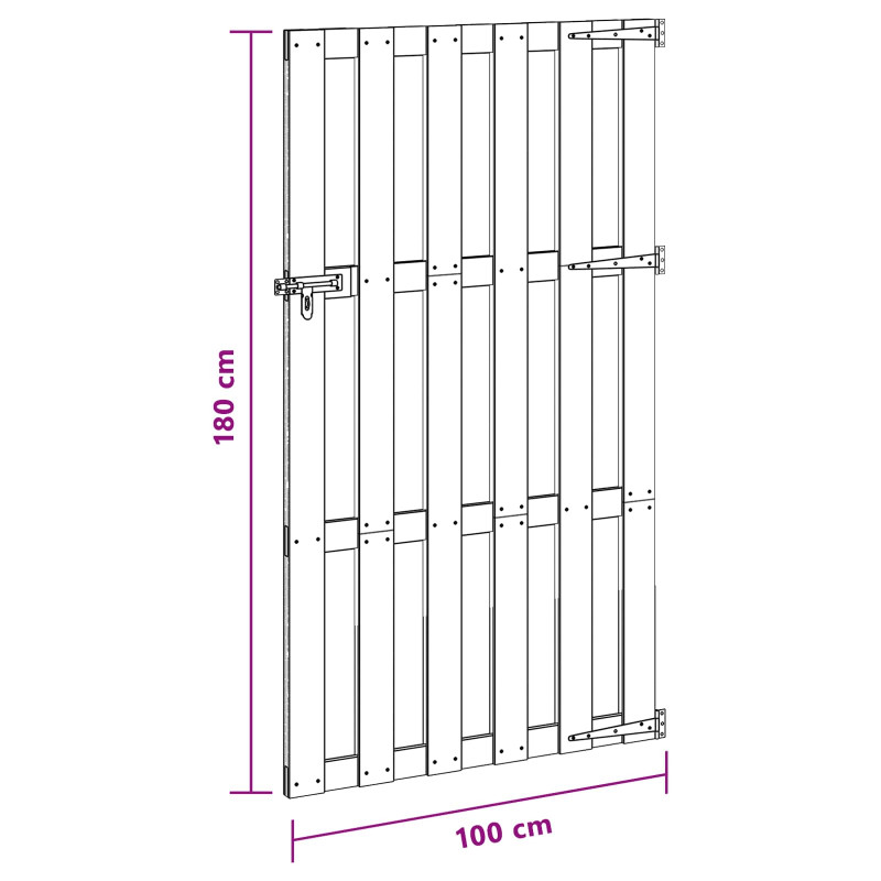 Brama ogrodowa 100 x 180 cm WPC i aluminium brązowy
