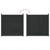 Panel ogrodzeniowy WPC i aluminium Czarny