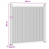 Panel ogrodzeniowy WPC i aluminium Czarny