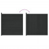 Panel ogrodzeniowy WPC i aluminium Czarny