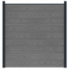 Panel ogrodzeniowy WPC i aluminium Szary