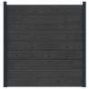Panel ogrodzeniowy WPC i aluminium Czarny