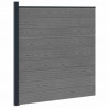 Panel ogrodzeniowy WPC i aluminium Szary