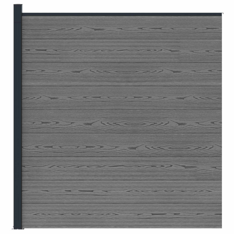 Panel ogrodzeniowy WPC i aluminium Szary