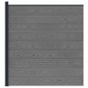 Panel ogrodzeniowy WPC i aluminium Szary