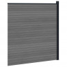 Panel ogrodzeniowy WPC i aluminium Szary