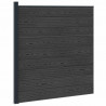 Panel ogrodzeniowy WPC i aluminium Czarny