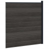 Panel ogrodzeniowy WPC i aluminium Czarny