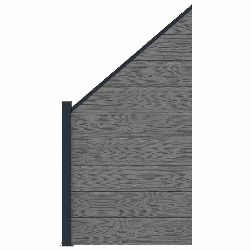 Panel ogrodzeniowy WPC i aluminium Szary