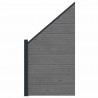 Panel ogrodzeniowy WPC i aluminium Szary