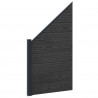 Panel ogrodzeniowy WPC i aluminium Czarny