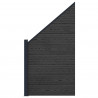 Panel ogrodzeniowy WPC i aluminium Czarny