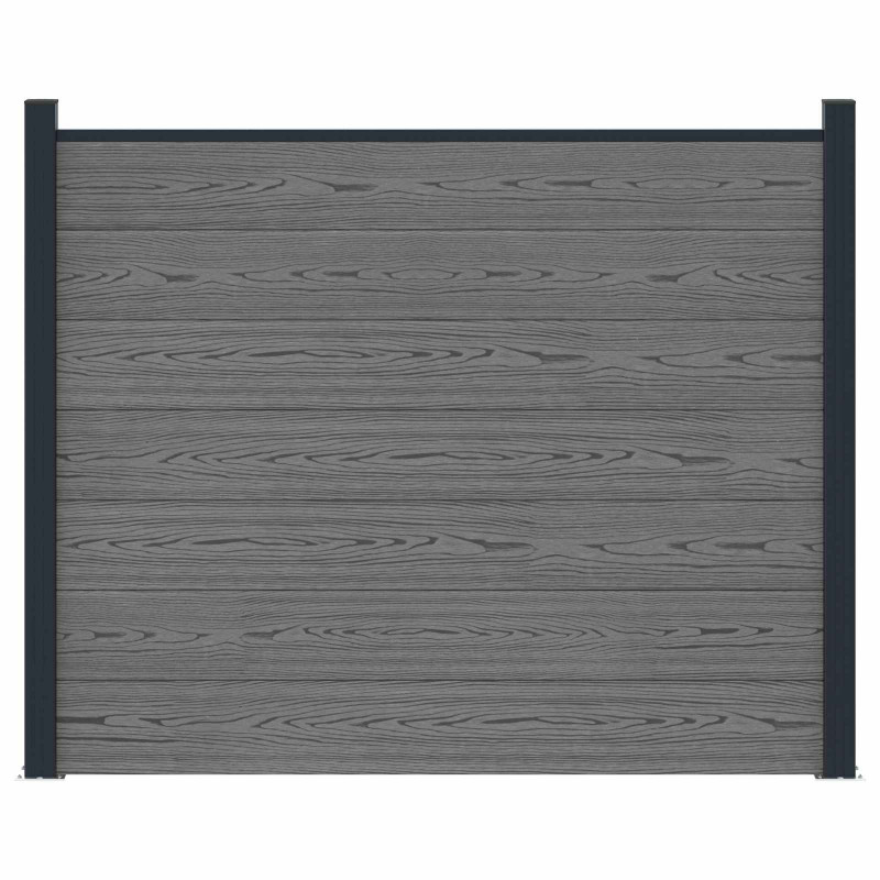 Panel ogrodzeniowy WPC i aluminium Szary