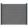 Panel ogrodzeniowy WPC i aluminium Szary