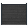 Panel ogrodzeniowy WPC i aluminium Czarny