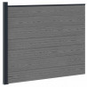 Panel ogrodzeniowy WPC i aluminium Szary
