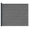 Panel ogrodzeniowy WPC i aluminium Szary