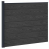 Panel ogrodzeniowy WPC i aluminium Czarny