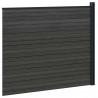 Panel ogrodzeniowy WPC i aluminium Czarny