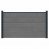 Panel ogrodzeniowy WPC i aluminium Szary