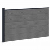 Panel ogrodzeniowy WPC i aluminium Szary