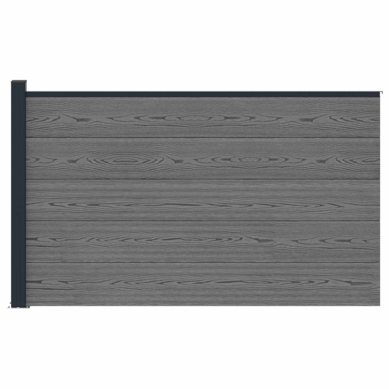 Panel ogrodzeniowy WPC i aluminium Szary