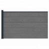 Panel ogrodzeniowy WPC i aluminium Szary