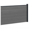 Panel ogrodzeniowy WPC i aluminium Szary