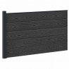 Panel ogrodzeniowy WPC i aluminium Czarny