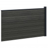 Panel ogrodzeniowy WPC i aluminium Czarny