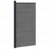 Panel ogrodzeniowy WPC i aluminium Szary