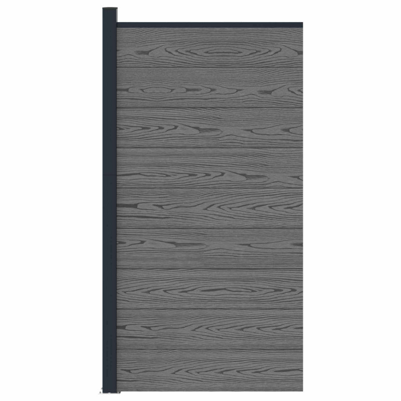 Panel ogrodzeniowy WPC i aluminium Szary