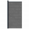 Panel ogrodzeniowy WPC i aluminium Szary