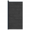 Panel ogrodzeniowy WPC i aluminium Czarny