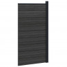 Panel ogrodzeniowy WPC i aluminium Czarny