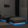 Łóżko z ramą z LED Betonowy szary 80 x 200 cm