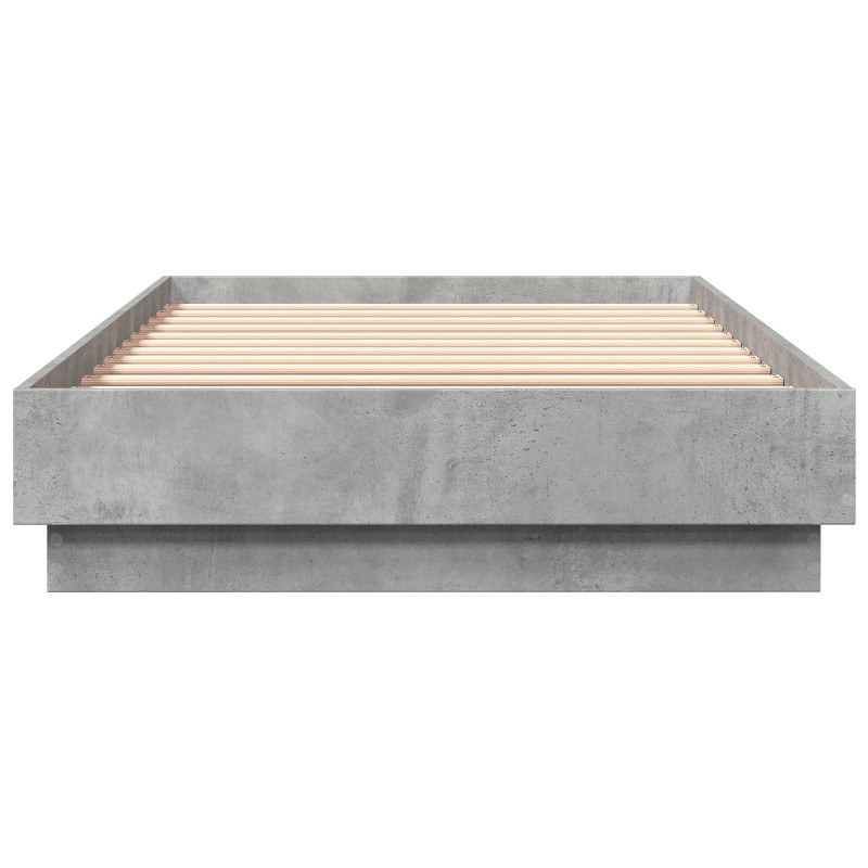 Łóżko z ramą z LED Betonowy szary 80 x 200 cm