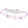 Łóżko z ramą z LED Betonowy szary 80 x 200 cm