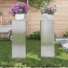 Stojak na rośliny 2 pcs Srebrny 24 x 24 x 75 cm stal nierdzewna