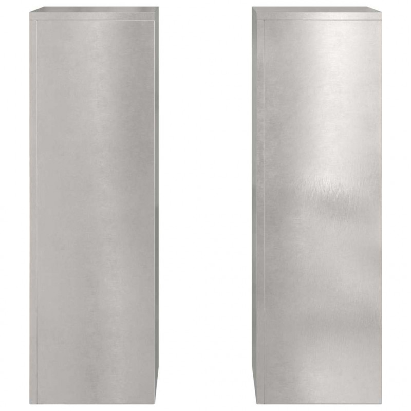 Stojak na rośliny 2 pcs Srebrny 24 x 24 x 75 cm stal nierdzewna