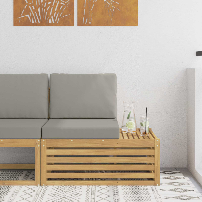 Sofa końcowa na zewnątrz Lite Drewno Akacji Biały