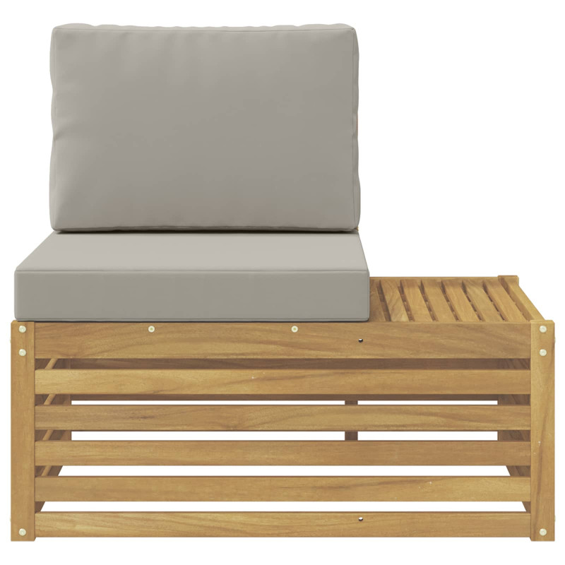 Sofa końcowa na zewnątrz Lite Drewno Akacji Biały