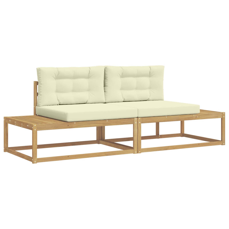 Zestaw sof na zewnątrz Biały 230,5 x 83 x 73 cm Poliester