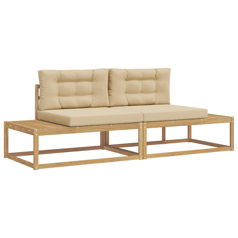 Zestaw sof na zewnątrz Biały 230,5 x 83 x 73 cm Poliester