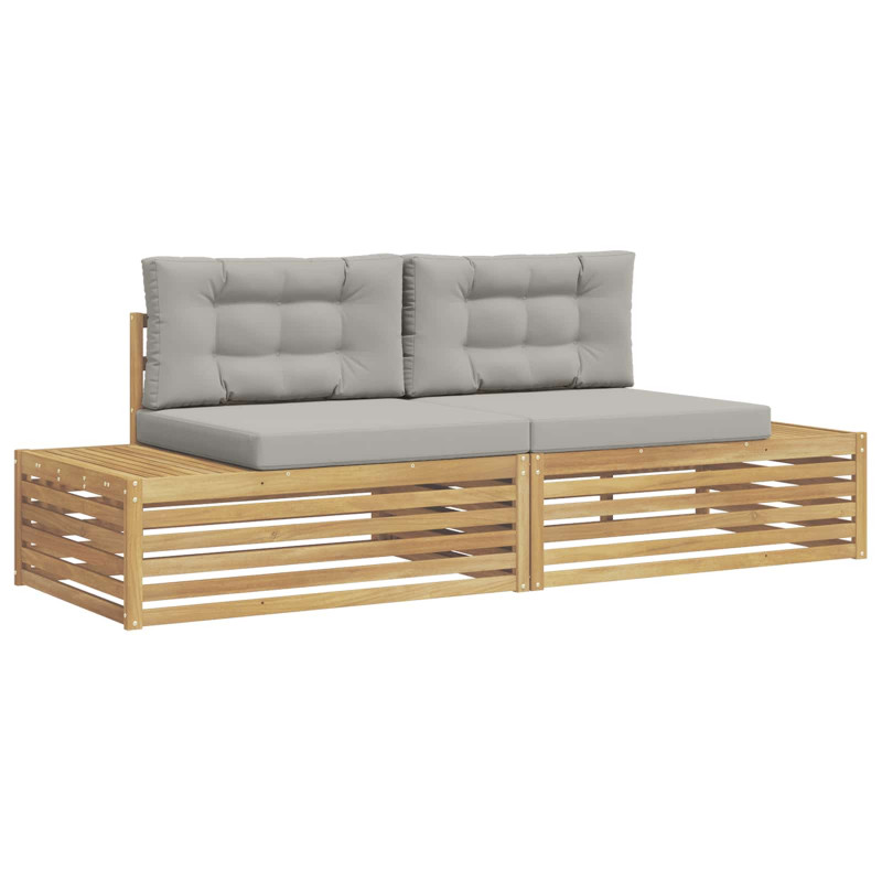 Zestaw sof na zewnątrz Biały 230,5 x 83 x 73 cm Poliester